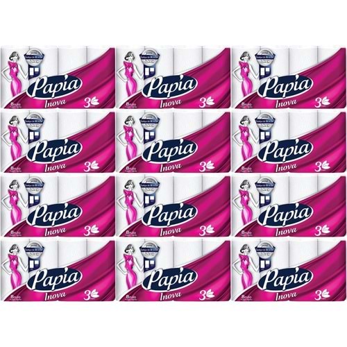 Papia kağıt Havlu (3 Katlı) 96 Lı Set Inova (12PK*8)