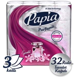 Papia Tuvalet Kağıdı (3 Katlı) 32 Li Pk Egzotik Parfümlü + 12 Li Paket Kağıt Havlu Decor Desenli