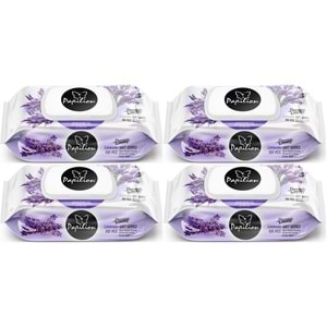 Papilion Islak Havlu Mendil 100 Yaprak Lavanta (4 Lü Set) 400 Yaprak