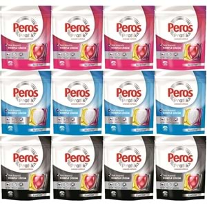 Peros Pratik Matik Çamaşır Deterjanı Kapsülü - Tableti 312 Adet (12PK*26) (Karma Set)