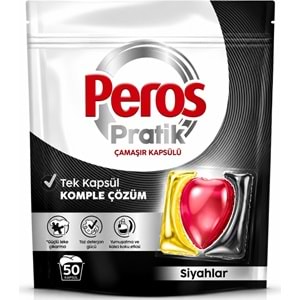 Peros Pratik Matik Çamaşır Deterjanı Kapsülü - Tableti 300 Adet Siyahlar (Avantaj Pk)
