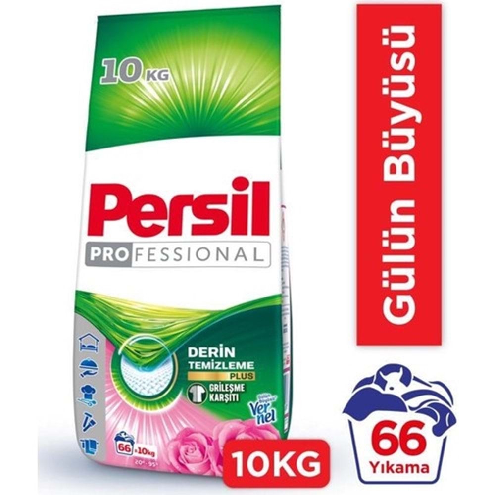 Persil Matik Toz Çamaşır Deterjanı 40KG Gülün Büyüsü (4PK*10KG) (264 Yıkama)