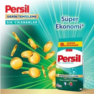 Persil Matik Toz Çamaşır Deterjanı 27KG Sık Yıkananlar Beyaz ve Renkliler İçin (3PK*9KG)(180 Yıkama)