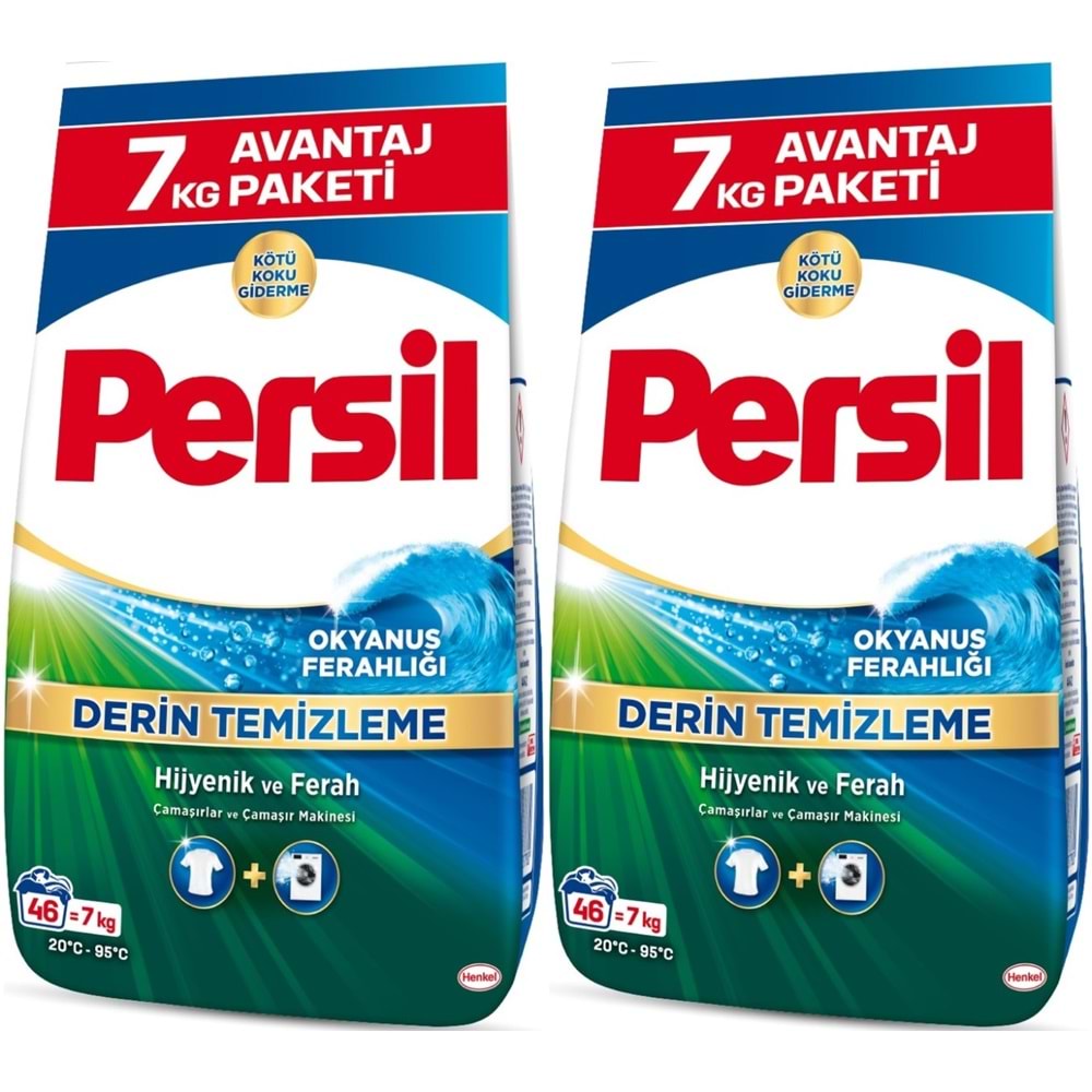 Persil Matik Toz Çamaşır Deterjanı 14KG Derin Temizleme Beyazlar İçin (2PK*7KG) (92 Yıkama)