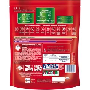 Pril Bulaşık Makinesi Deterjanı Kapsül Tablet Excellence Premium 5 i 1 Arada 540 Adet (9PK*60)