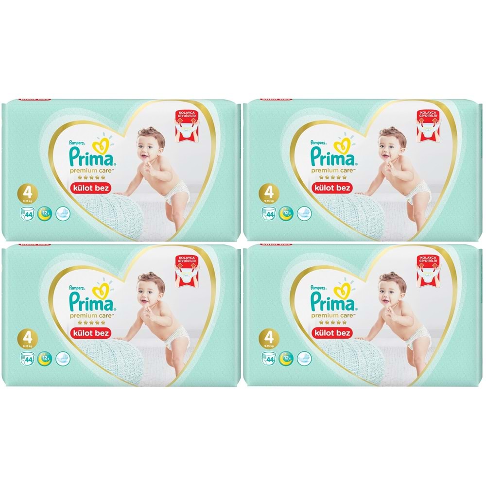 Prima Premium Care Külot Bebek Bezi Beden:4 (9-15Kg) 176 Adet Süper Ekonomik Fırsat Pk