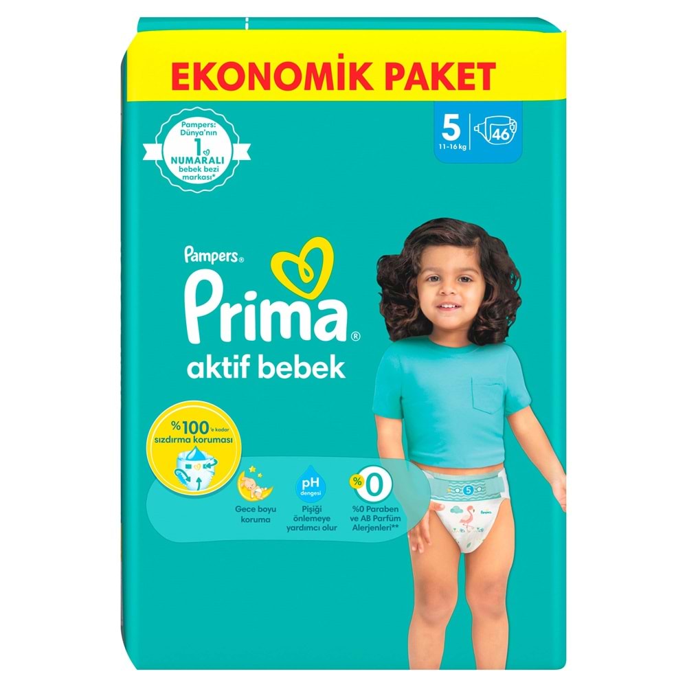 Prima Bebek Bezi Beden:5 (11-16Kg) Junior 368 Adet Ultra Ekonomik Fırsat Pk