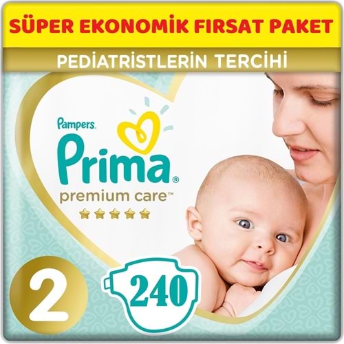 Prima Premium Care Bebek Bezi 2 Beden 4-8 KG Mini 240 Adet Süper Ekonomik Fırsat Pk