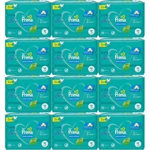 Prima Islak Havlu Mendil Temiz ve Ferah (Bitki Bazlı) 36 Lı Set (12PK*3) 1872 Yaprak