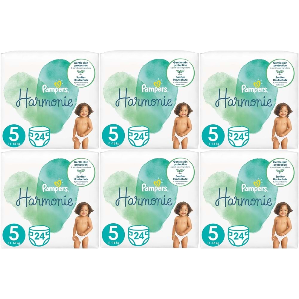 Prima Pampers Harmonie Bebek Bezi 5 Beden 11-16 KG Junior 144 Adet Ekstra Ultra Fırsat Pk