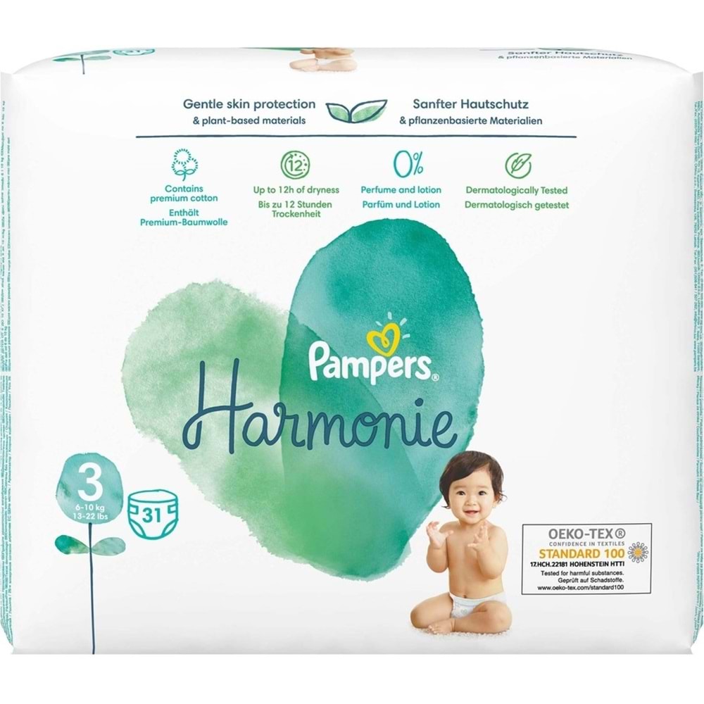 Prima Pampers Harmonie Bebek Bezi Beden:3 (6-10KG) Midi 93 Adet Aylık Ultra Fırsat Pk