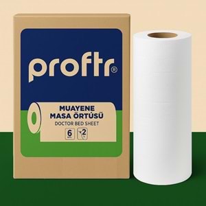 Proftr Hasta Muayene Sedye Masa Örtüsü Çift Katlı 50*25CM 50 Metre 24 Lü Set (4KL*6)
