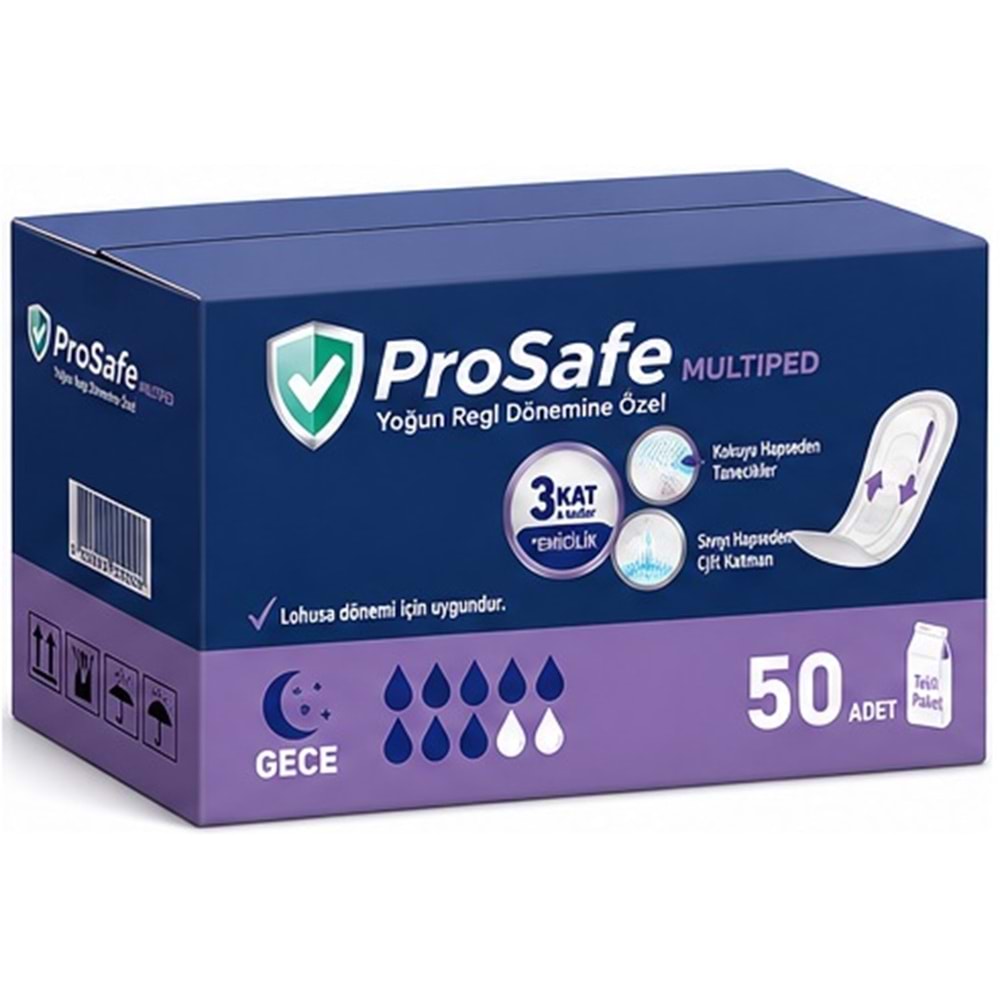 Prosafe Multiped Regl - Mesane - Lohusa Pedi M - Medium - Orta/Gece 50 Adet