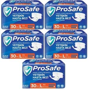 Prosafe Yetişkin Bezi Bel Bantlı Tekstil Yüzey L - Large - Büyük Boy 150 Adet