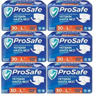 Prosafe Yetişkin Bezi Bel Bantlı Tekstil Yüzey L - Large - Büyük Boy 180 Adet
