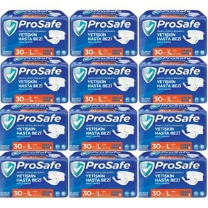 Prosafe Yetişkin Bezi Bel Bantlı Tekstil Yüzey L - Large - Büyük Boy 360 Adet
