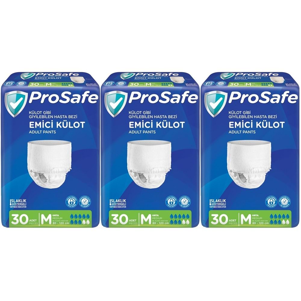 Prosafe Emici Külot Yetişkin Bezi Orta-Medium 90 Adet (3PK*30)