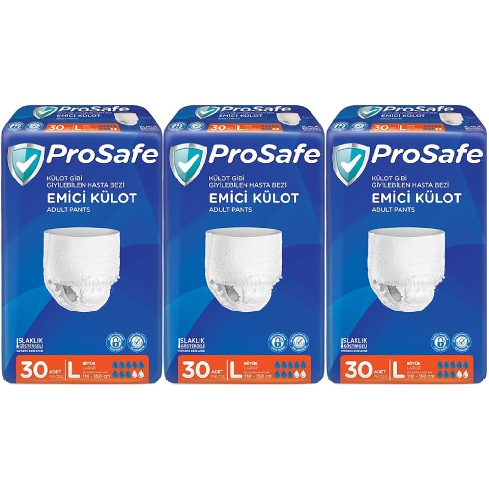 Prosafe Emici Külot Hasta Bezi Büyük-Large 90 Adet (3PK*30)