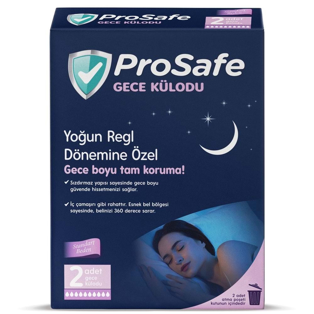Prosafe Gece Külodu / Külot (Yoğun Regl Dönemine Özel) (8 Li Set) (4PK*2)