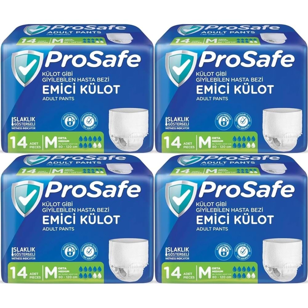 Prosafe Emici Külot Hasta Bezi M - Orta - Medium 56 Adet (4PK*14)