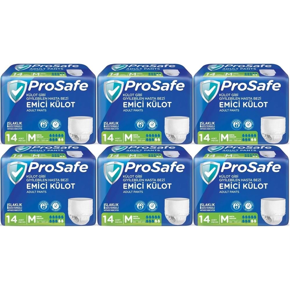 Prosafe Emici Külot Hasta Bezi M - Orta - Medium 84 Adet (6PK*14)