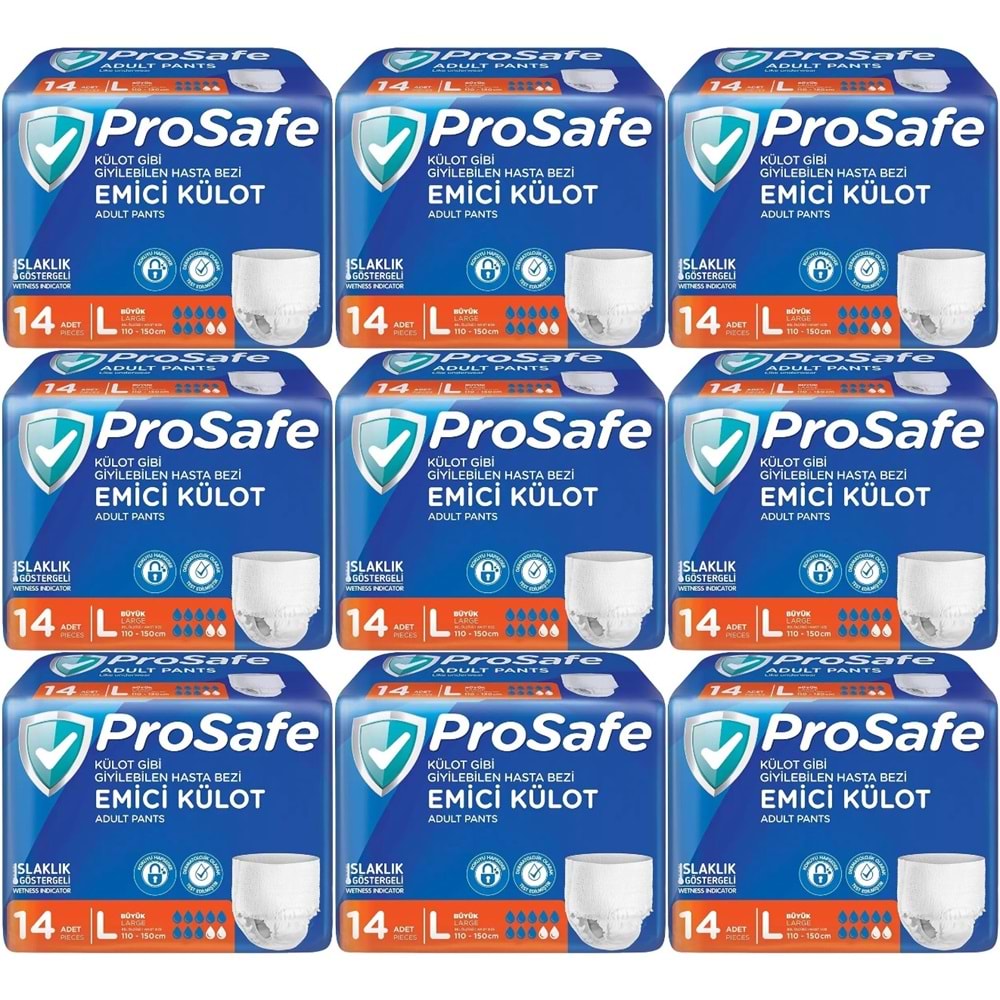 Prosafe Emici Külot Hasta Bezi L - Büyük - Large 126 Adet (9PK*14)