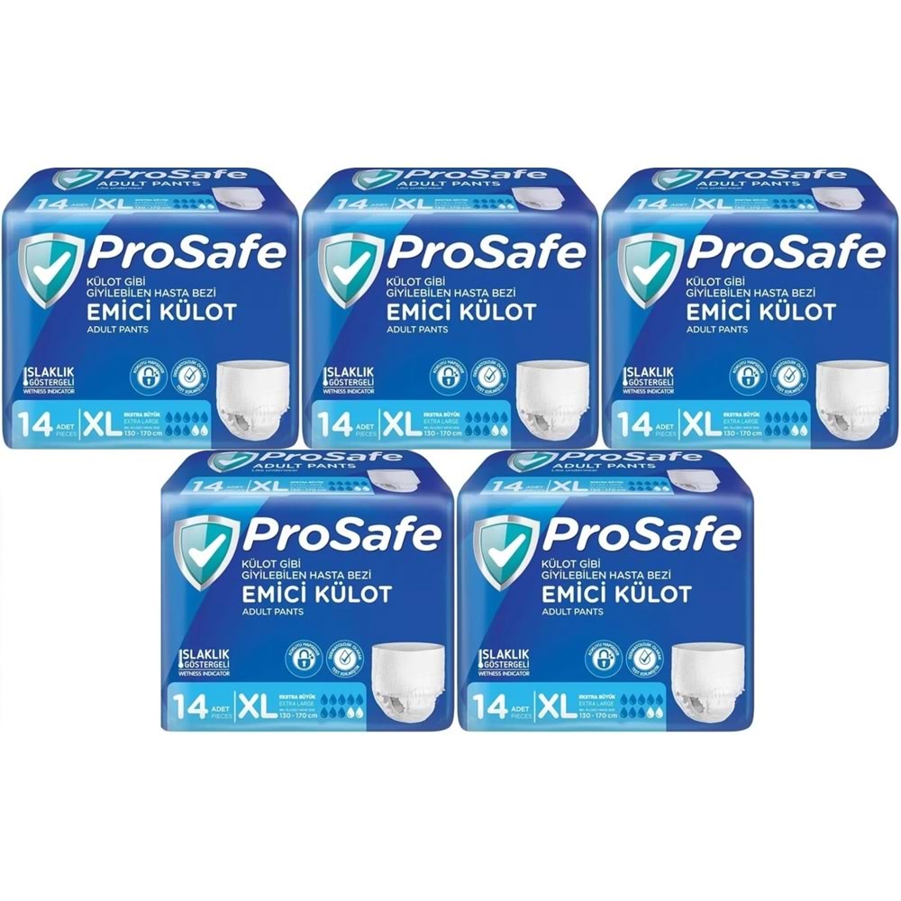 Prosafe Emici Külot Hasta Bezi XL - Ekstra Büyük - Extra Large 70 Adet (5PK*14)