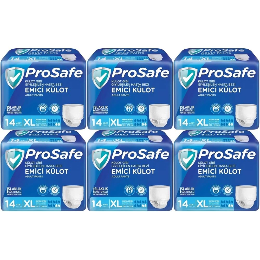 Prosafe Emici Külot Hasta Bezi XL - Ekstra Büyük - Extra Large 84 Adet (6PK*14)