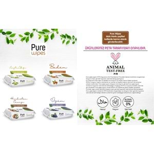 Pure Baby Wipes Islak Havlu Mendil 50 Yaprak 24 Lü Set (1200 Yaprak) (Meyveli)