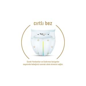Pure Baby Organik Bebek Bezi 4 Beden 7-16 KG Maxi 208 Adet Avantaj Fırsat Pk