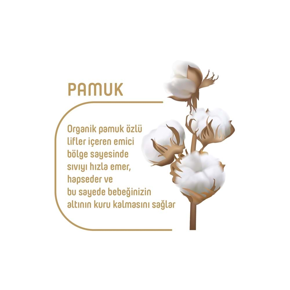 Pure Baby Organik Bebek Bezi 4 Beden 7-16 KG Maxi 208 Adet Avantaj Fırsat Pk