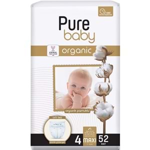 Pure Baby Organik Bebek Bezi 4 Beden 7-16 KG Maxi 312 Adet Ekstra Fırsat Pk