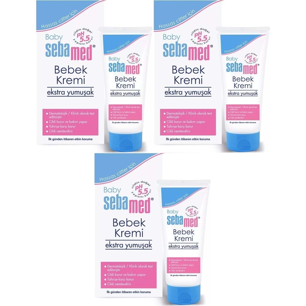 Sebamed Bebek Kremi 200ML (Ekstra Yumuşak) (3 Lü Set)