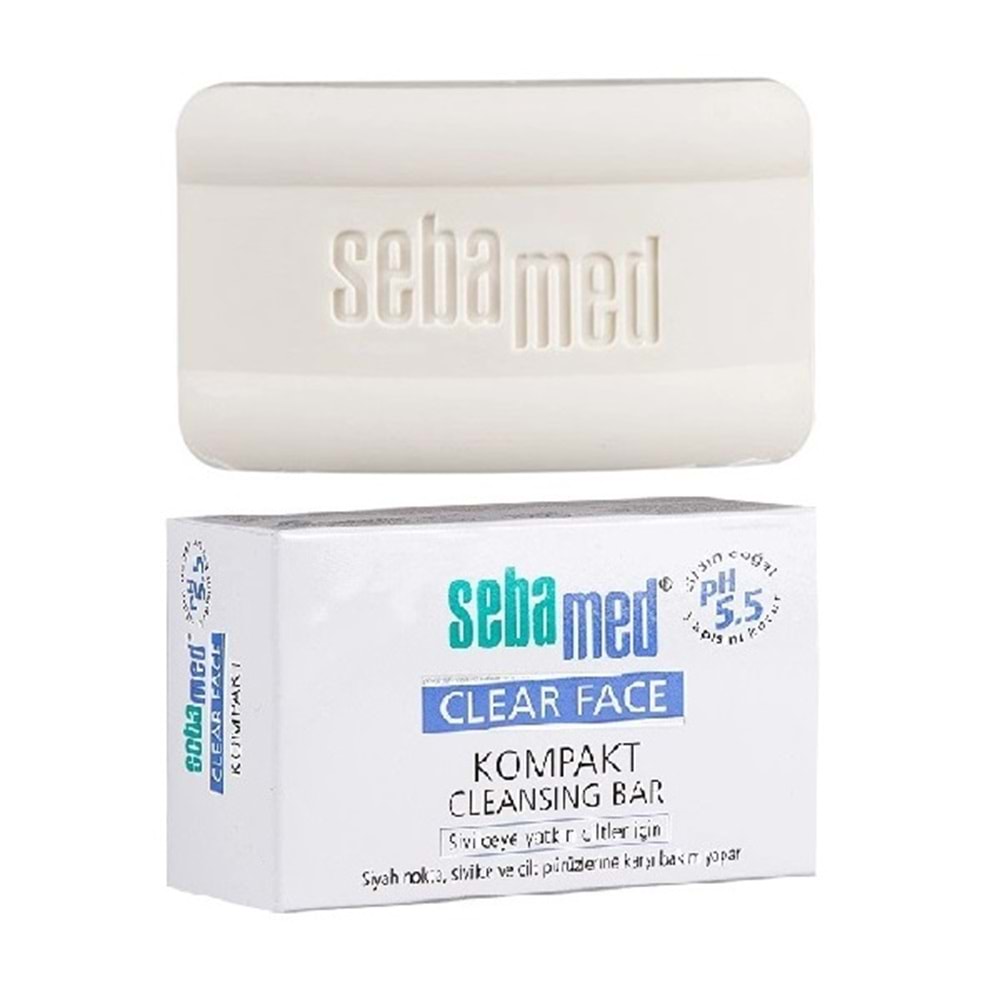 Sebamed Clear Face Kompakt Yüz Temizleme Barı Sabun Sivilceye Yatkın Cilt 100GR (5 Li Set)
