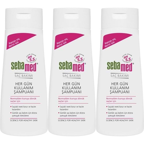 Sebamed Şampuan 400ML Hergün Kullanım (Tüm Saç Tipleri için) (3 Lü Set)