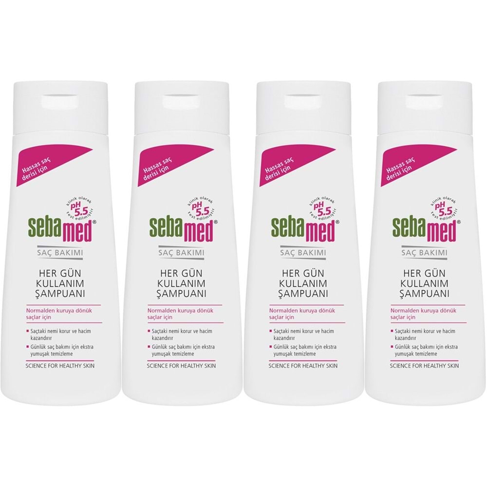 Sebamed Şampuan 400ML Hergün Kullanım (Tüm Saç Tipleri için) (4 Lü Set)