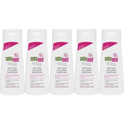 Sebamed Şampuan 400ML Hergün Kullanım (Tüm Saç Tipleri için) (5 Li Set)