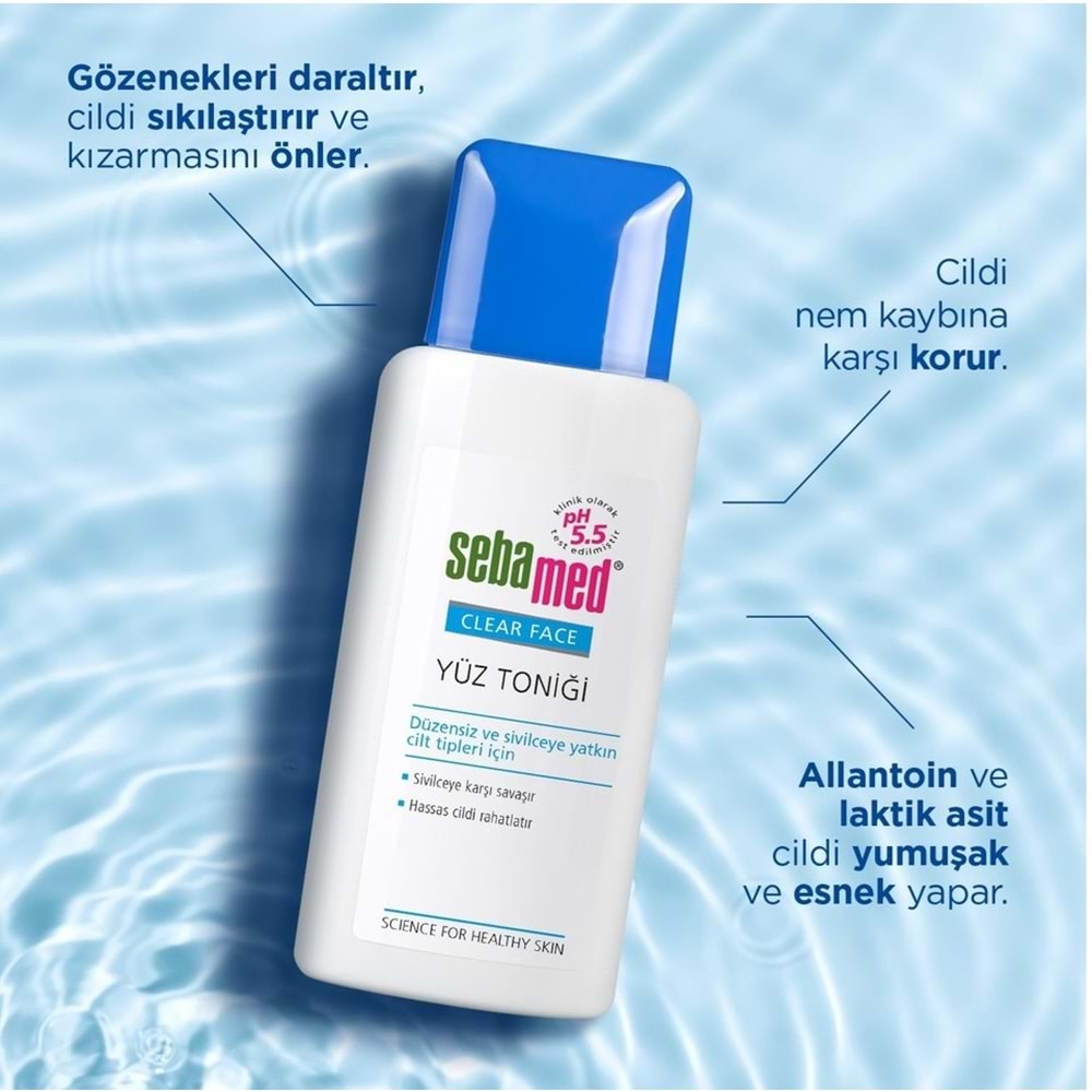 Sebamed Clear Face Temizleyici Yüz Toniği + Bakım Jeli + Yüz Temizleme Köpüğü Top:350ML (Avantaj PK)