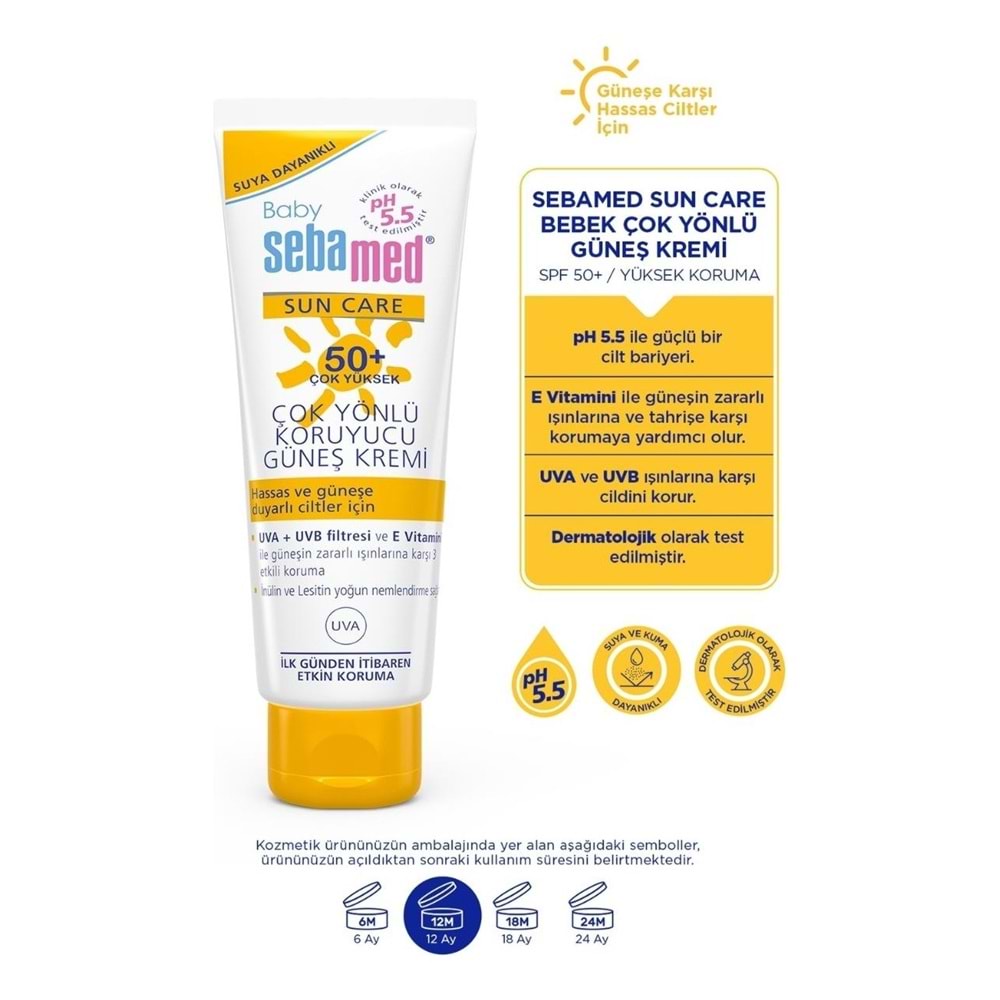 Sebamed Baby Sun Care Güneş Kremi 75ML 50+ Çok Yüksek Faktör Çoçuk (4 Lü Set)