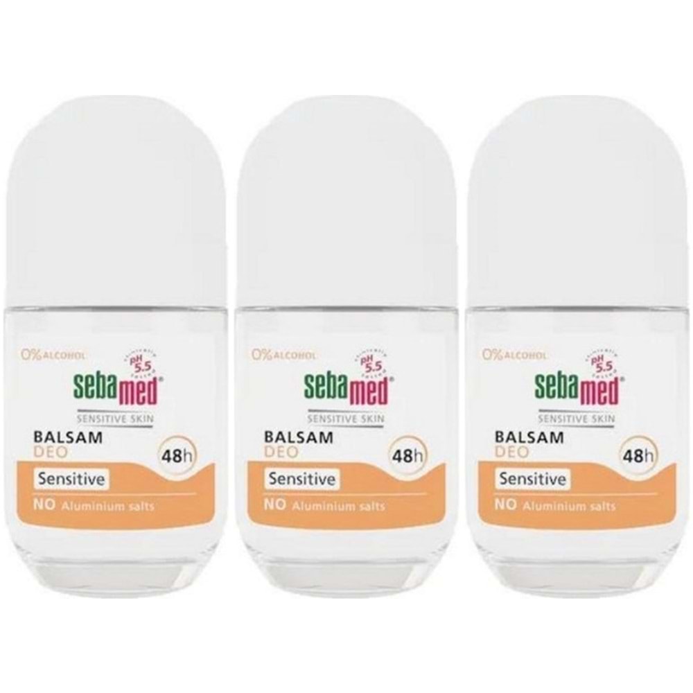 Sebamed Deodorant Roll-On 50ML Balsam Hassas/Sensitive (3 Lü Set)