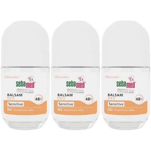 Sebamed Deodorant Roll-On 50ML Balsam Hassas/Sensitive (3 Lü Set)