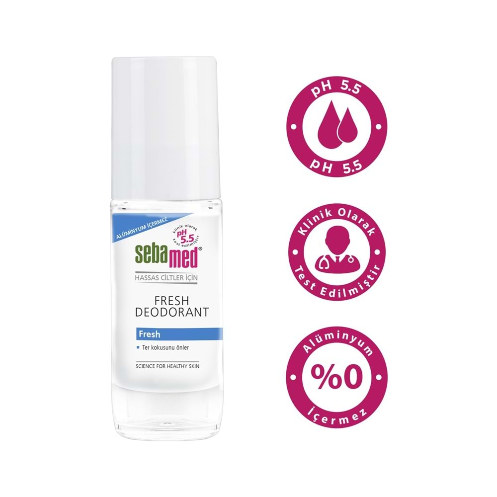 Sebamed Deodorant Roll-On 50ML Balsam Hassas/Sensitive + Roll-On 50ML Fresh (Karma 2 Li Set)