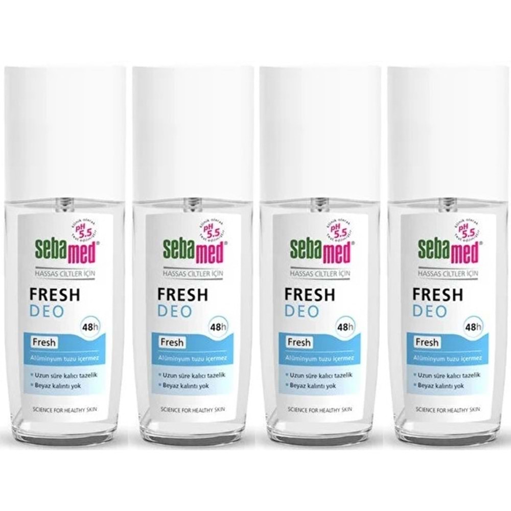 Sebamed Deodorant Sprey 75 ML Fresh (4 Lü Set)