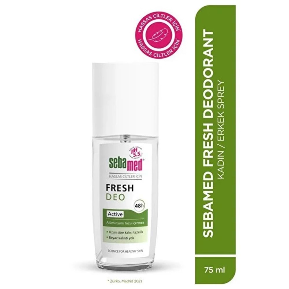 Sebamed Deodorant Sprey 75 ML Fresh Active (5 Li Set)