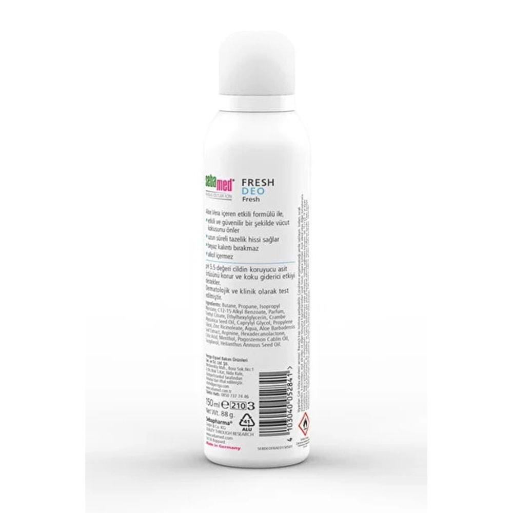Sebamed Deodorant Aerosol 150 ML Fresh (4 Lü Set)