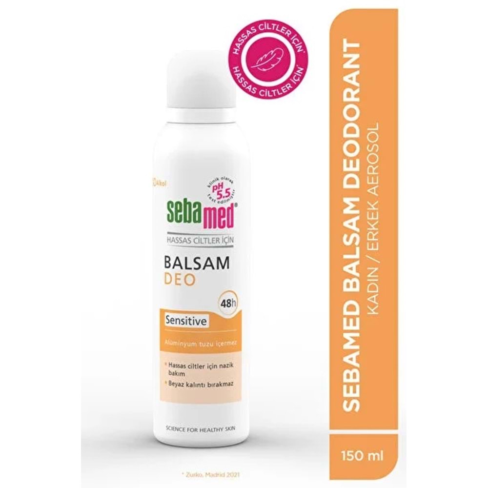 Sebamed Deodorant Aerosol 150 ML Balsam - Sensitive/Hassas (3 Lü Set)