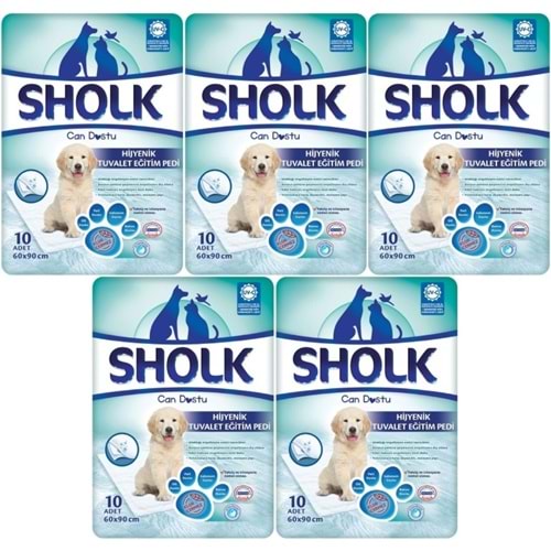 Sholk Evcil Hayvan Tuvalet Çiş Eğitim Pedi 60*90CM 50 Adet (5PK*10)