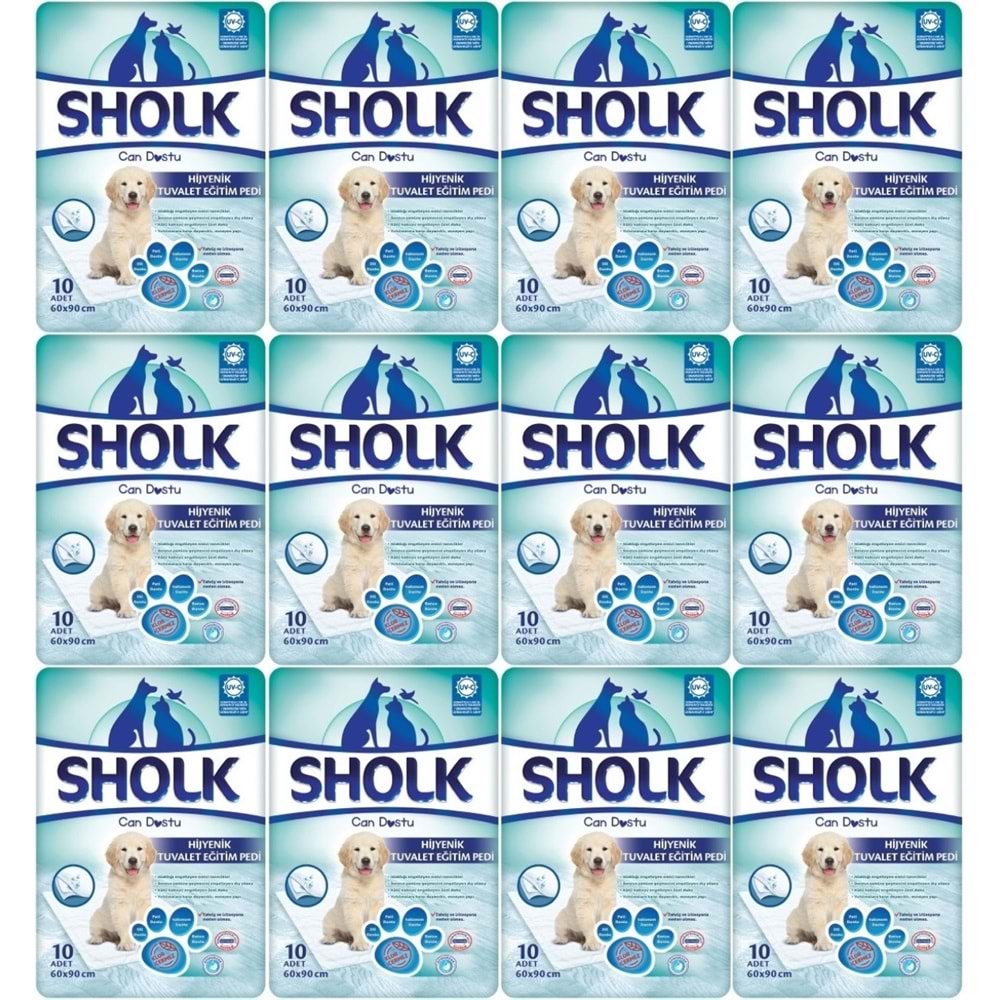 Sholk Evcil Hayvan Tuvalet Çiş Eğitim Pedi 60*90CM 120 Adet (12PK*10)