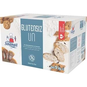 Sinangil Glutensiz Un 25KG (25000GR) Kutu Çölyak Diyetine Uygun (5PK*5Kg)