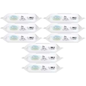 Sleepy Islak Havlu Mendil Bio Natural 40 Yaprak Yeni Doğan (9 Lu Set) Plastik Kapaklı 360 Yaprak